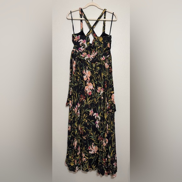 Maeve x Anthropologie Gabriela Ruffled Maxi Dress in Black Multi - XL - Picture 6 of 11